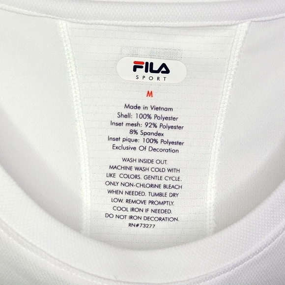 FILA SPORT ▪︎ WOMEN'S WHITE ATHLETIC TOP ▪︎ SIZE M - Picture 9 of 9